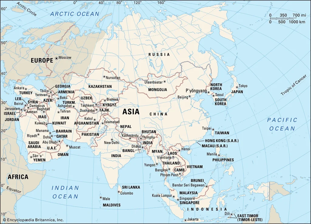 Asia-political-boundaries-continent
