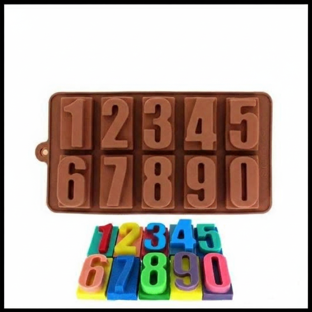 0 To 9 Big Numbers Silicone Chocolate Mold